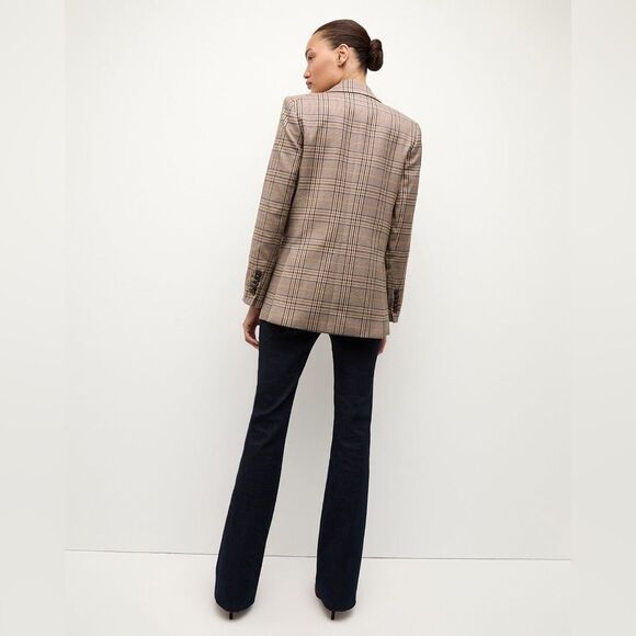 Veronica Beard Maci Plaid Dickey Blazer Tan Jacket Size 8 - Picture 7 of 14
